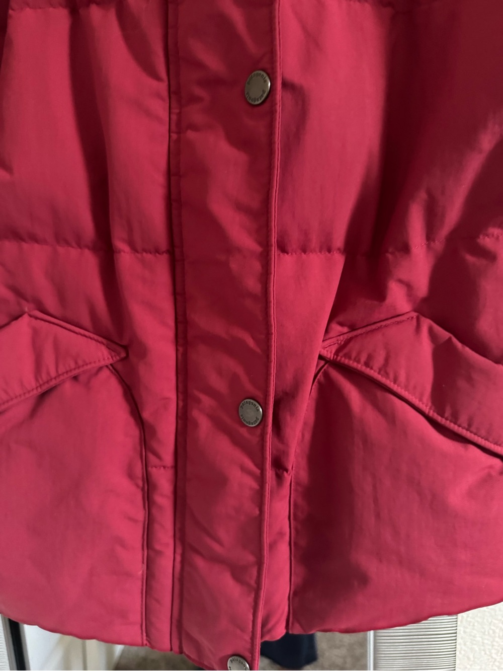 Patagonia Women's Deep Red Quilted Puffer Coat - Picture 6 of 7